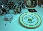 handicraft on display - plate decorated by children